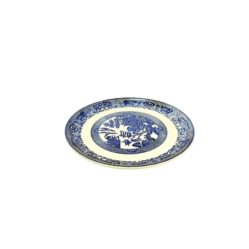 Luncheon Side Plate Vintage Blue Willow Ware Homer Laughlin Chinosiere Replaceme - Picture 15 of 16